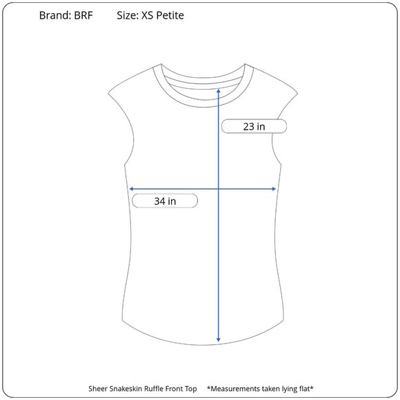 NWOT Petite Banana Republic Factory Sheer Snakeskin Ruffle Front Blouse XS - Picture 12 of 12